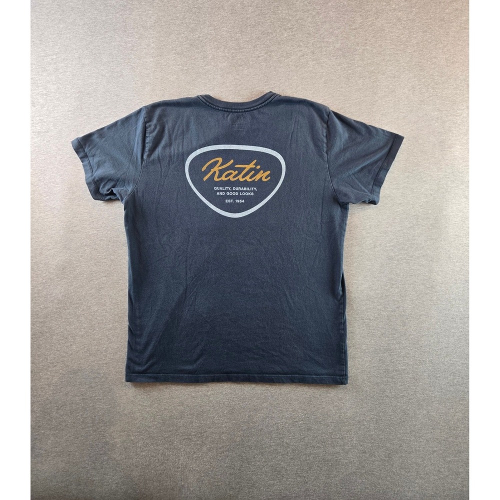 Katin T-Shirt Mens LG Blue Organic Cotton Surfside Graphic Tee Short Sleeve